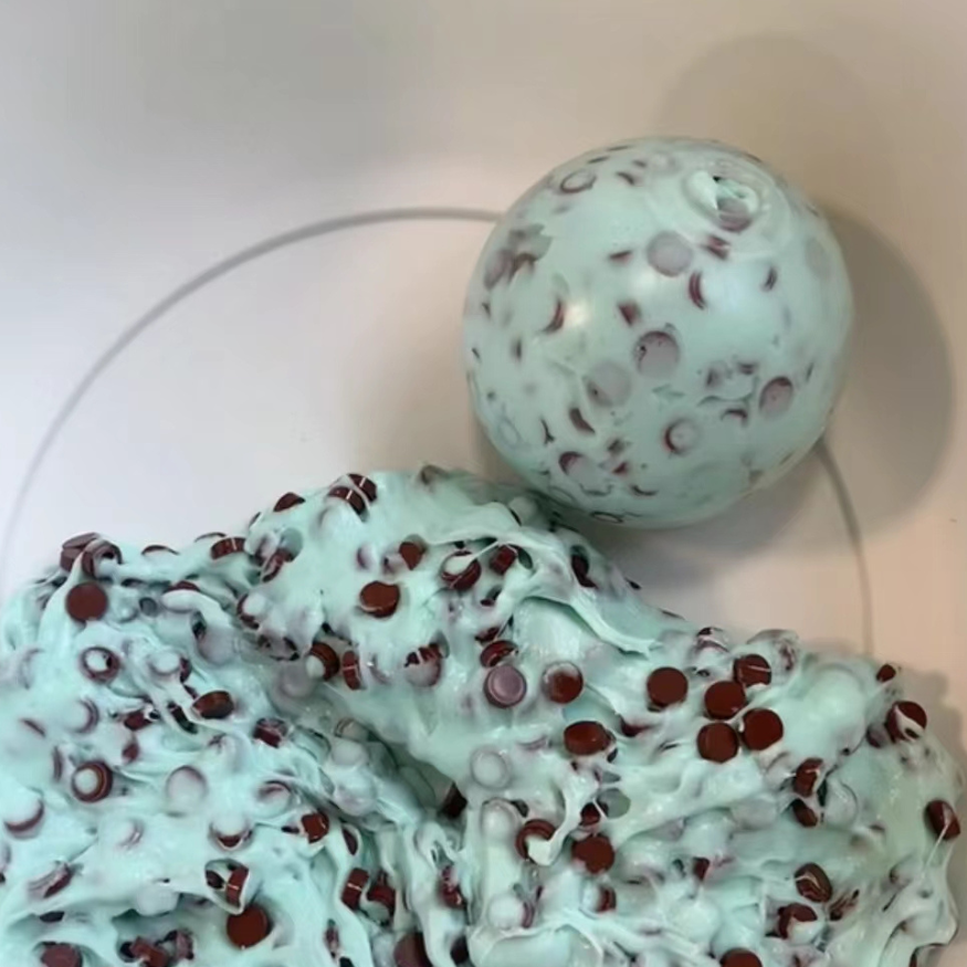 GACHAABALLL™【Transparent Ball Skin TPR】Handmade Stress Ball -Mint Chocolate❤ PreOrder