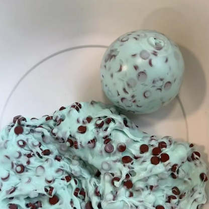 GACHAABALLL™【Transparent Ball Skin TPR】Handmade Stress Ball -Mint Chocolate❤ PreOrder