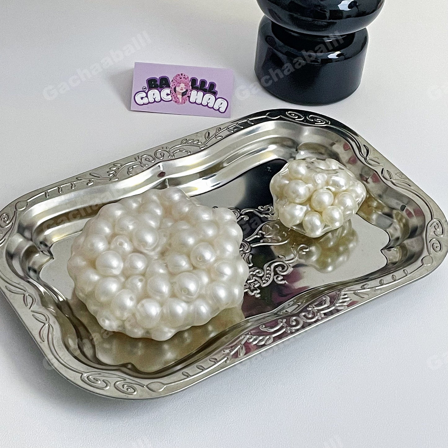 GACHAABALLL™【Transparent Ball Skin TPR】Handmade Stress Ball -Pearl❤ In Stock