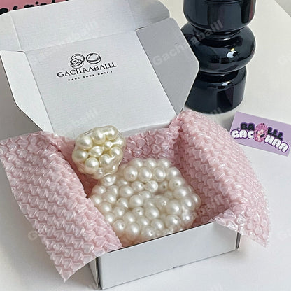 GACHAABALLL™【Transparent Ball Skin TPR】Handmade Stress Ball -Pearl❤ In Stock