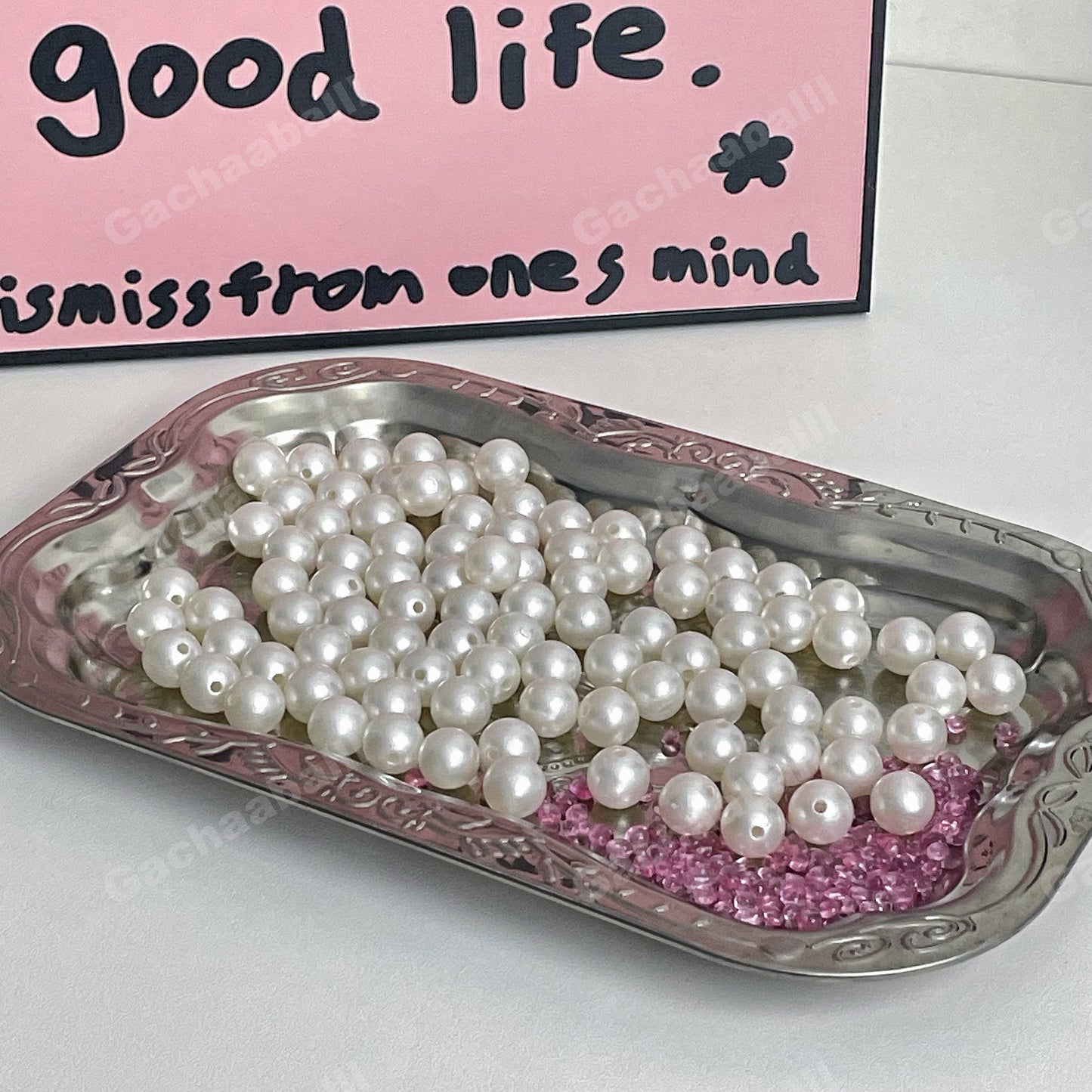 GACHAABALLL™【Transparent Ball Skin TPR】Handmade Stress Ball -Pearl❤ In Stock