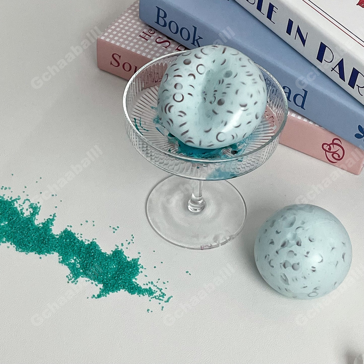 GACHAABALLL™【Transparent Ball Skin TPR】Handmade Stress Ball -Mint Chocolate❤ PreOrder