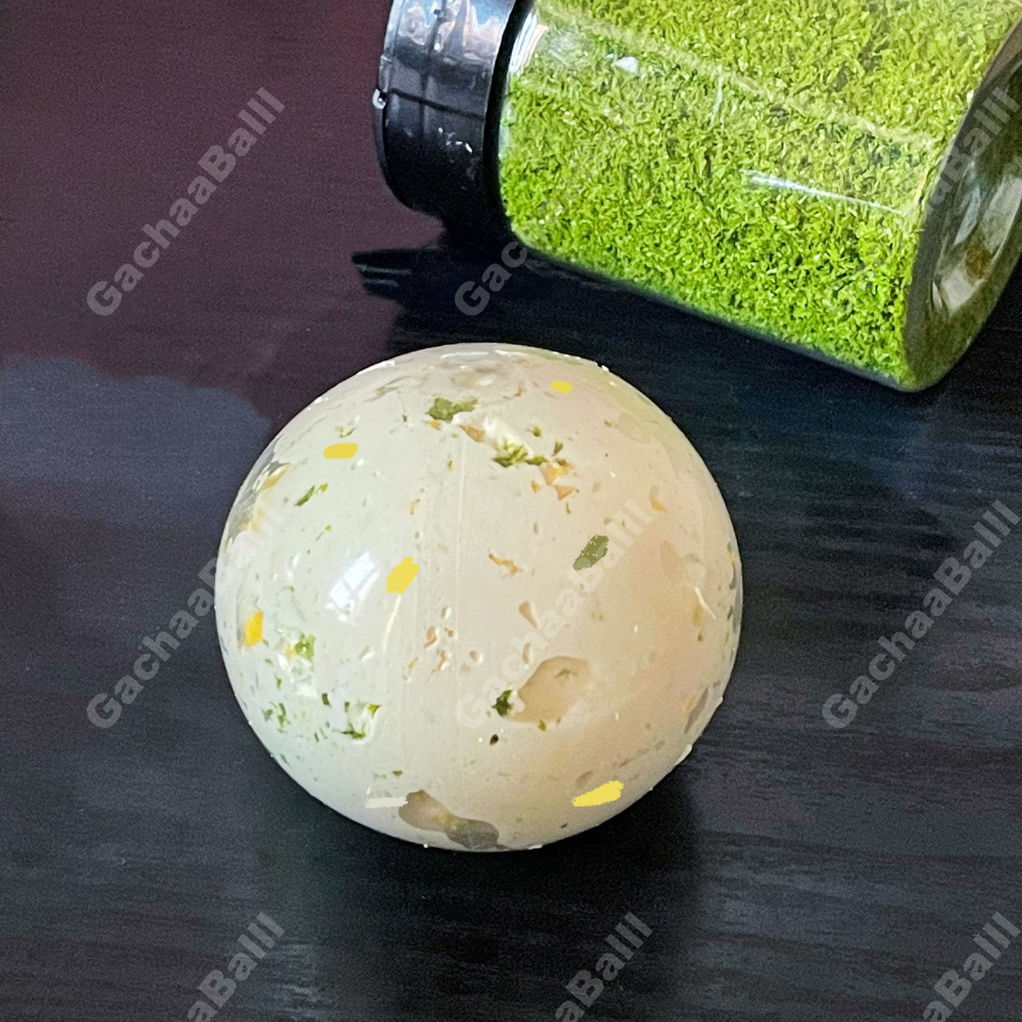 GACHAABALLL™【Transparent Ball Skin TPR】Handmade Stress Ball -Corn Cream❤ PreOrder