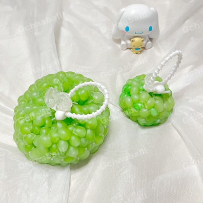 GACHAABALLL™【Transparent Ball Skin TPR】Handmade Stress Ball -Green Grape❤pre order