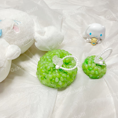 GACHAABALLL™【Transparent Ball Skin TPR】Handmade Stress Ball -Green Grape❤pre order