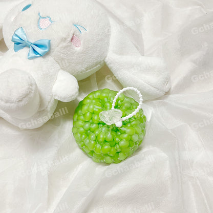 GACHAABALLL™【Transparent Ball Skin TPR】Handmade Stress Ball -Green Grape❤pre order