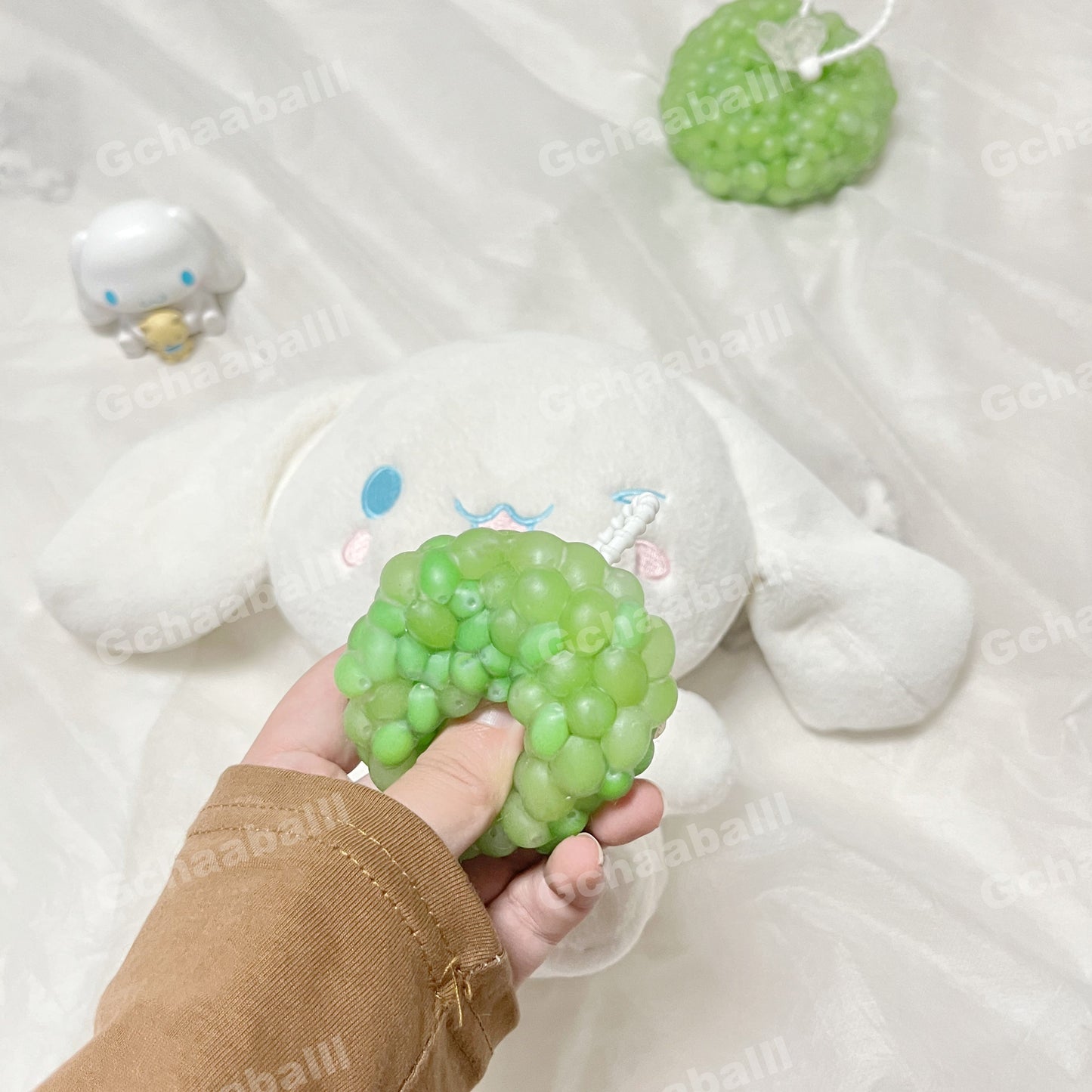 GACHAABALLL™【Transparent Ball Skin TPR】Handmade Stress Ball -Green Grape❤pre order