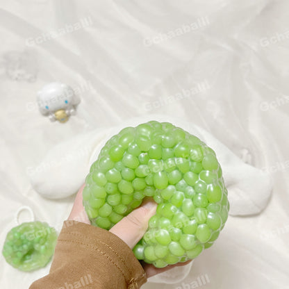 GACHAABALLL™【Transparent Ball Skin TPR】Handmade Stress Ball -Green Grape❤pre order