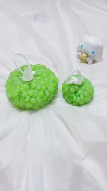 GACHAABALLL™【Transparent Ball Skin TPR】Handmade Stress Ball -Green Grape❤pre order